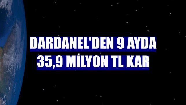 Dardanel'den 9 ayda 35,9 milyon TL kar