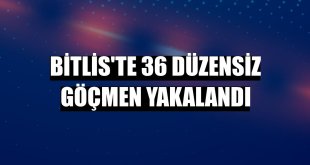 Bitlis'te 36 düzensiz göçmen yakalandı