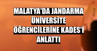 Malatya'da jandarma üniversite öğrencilerine KADES'i anlattı