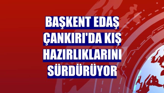 Başkent EDAŞ Çankırı'da kış hazırlıklarını sürdürüyor