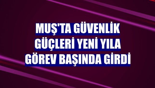 Muş'ta güvenlik güçleri yeni yıla görev başında girdi