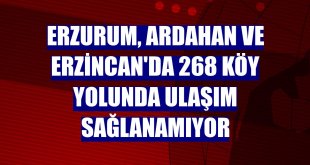 Erzurum, Ardahan ve Erzincan'da 268 köy yolunda ulaşım sağlanamıyor