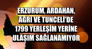 Erzurum, Ardahan, Ağrı ve Tunceli'de 1799 yerleşim yerine ulaşım sağlanamıyor