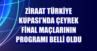 Ziraat Türkiye Kupası'nda çeyrek final maçlarının programı belli oldu