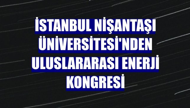 İstanbul Nişantaşı Üniversitesi'nden Uluslararası Enerji Kongresi