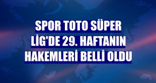 Spor Toto Süper Lig'de 29. haftanın hakemleri belli oldu