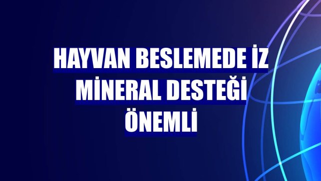 Hayvan beslemede iz mineral desteği önemli