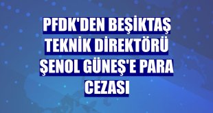 PFDK'den Beşiktaş Teknik Direktörü Şenol Güneş'e para cezası