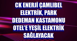 CK Enerji Çamlıbel Elektrik, Park Dedeman Kastamonu Otel'e yeşil elektrik sağlayacak