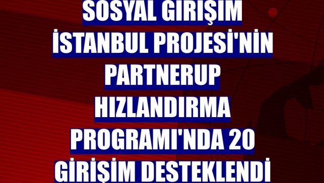 Sosyal Girişim İstanbul Projesi'nin PartnerUp Hızlandırma Programı'nda 20 girişim desteklendi