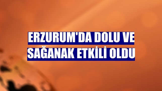 Erzurum'da dolu ve sağanak etkili oldu