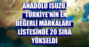 Anadolu Isuzu, 'Türkiye'nin En Değerli Markaları' listesinde 20 sıra yükseldi