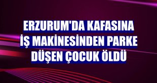 Erzurum'da kafasına iş makinesinden parke düşen çocuk öldü
