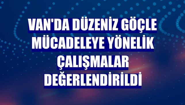 Van'da düzeniz göçle mücadeleye yönelik çalışmalar değerlendirildi