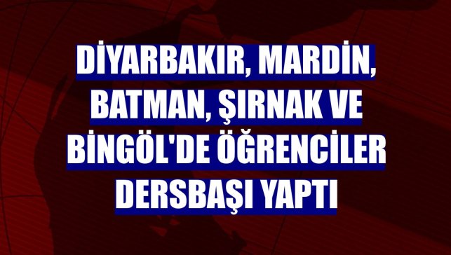 Diyarbakır, Mardin, Batman, Şırnak ve Bingöl'de öğrenciler dersbaşı yaptı