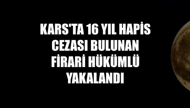 Kars'ta 16 yıl hapis cezası bulunan firari hükümlü yakalandı