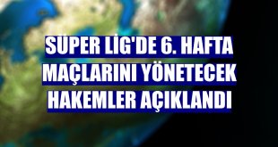Süper Lig'de 6. hafta maçlarını yönetecek hakemler açıklandı