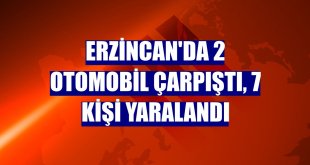 Erzincan'da 2 otomobil çarpıştı, 7 kişi yaralandı
