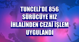 Tunceli'de 856 sürücüye hız ihlalinden cezai işlem uygulandı