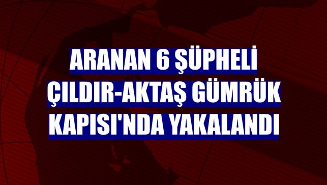 Aranan 6 şüpheli Çıldır-Aktaş Gümrük Kapısı'nda yakalandı