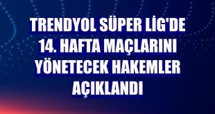 Trendyol Süper Lig'de 14. hafta maçlarını yönetecek hakemler açıklandı