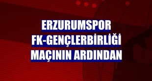 Erzurumspor FK-Gençlerbirliği maçının ardından
