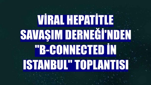 Viral Hepatitle Savaşım Derneği'nden "B-Connected in Istanbul" toplantısı
