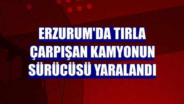 Erzurum'da tırla çarpışan kamyonun sürücüsü yaralandı
