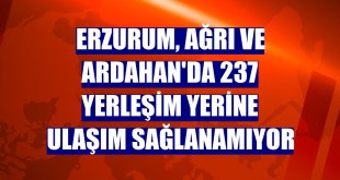 Erzurum, Ağrı ve Ardahan'da 237 yerleşim yerine ulaşım sağlanamıyor