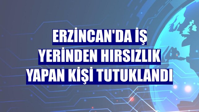 Erzincan'da iş yerinden hırsızlık yapan kişi tutuklandı