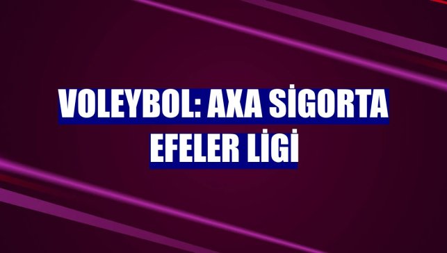 Voleybol: AXA Sigorta Efeler Ligi