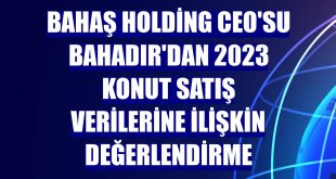Bahaş Holding CEO'su Bahadır'dan 2023 konut satış verilerine ilişkin değerlendirme