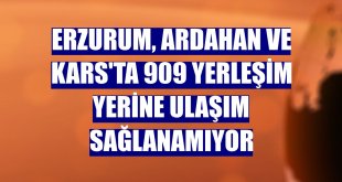 Erzurum, Ardahan ve Kars'ta 909 yerleşim yerine ulaşım sağlanamıyor