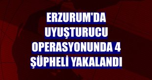 Erzurum'da uyuşturucu operasyonunda 4 şüpheli yakalandı