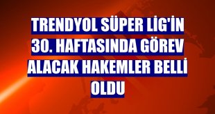 Trendyol Süper Lig'in 30. haftasında görev alacak hakemler belli oldu