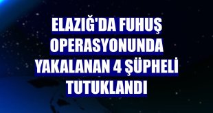 Elazığ'da fuhuş operasyonunda yakalanan 4 şüpheli tutuklandı
