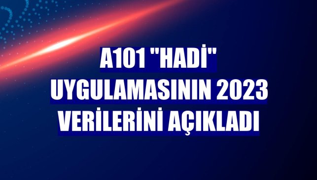 A101 "Hadi" uygulamasının 2023 verilerini açıkladı