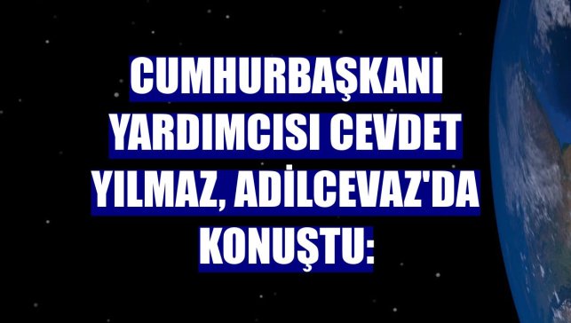 Cumhurbaşkanı Yardımcısı Cevdet Yılmaz, Adilcevaz'da konuştu: