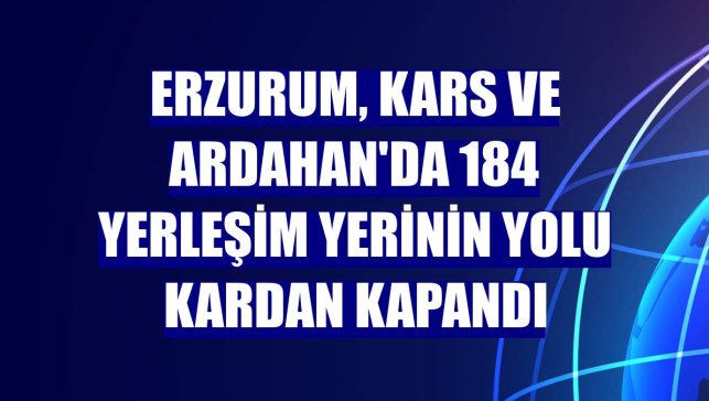 Erzurum, Kars ve Ardahan'da 184 yerleşim yerinin yolu kardan kapandı