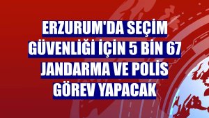 Erzurum'da seçim güvenliği için 5 bin 67 jandarma ve polis görev yapacak
