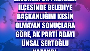 Erzurum'un Pasinler ilçesinde belediye başkanlığını kesin olmayan sonuçlara göre, AK Parti adayı Ünsal Sertoğlu kazandı.
