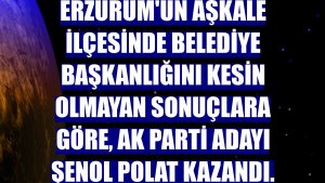 Erzurum'un Aşkale ilçesinde belediye başkanlığını kesin olmayan sonuçlara göre, AK Parti adayı Şenol Polat kazandı.
