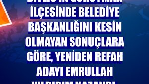 Bitlis'in Güroymak ilçesinde belediye başkanlığını kesin olmayan sonuçlara göre, Yeniden Refah adayı Emrullah Yıldırım kazandı.