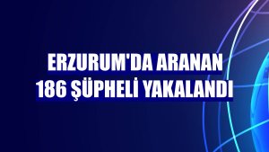 Erzurum'da aranan 186 şüpheli yakalandı