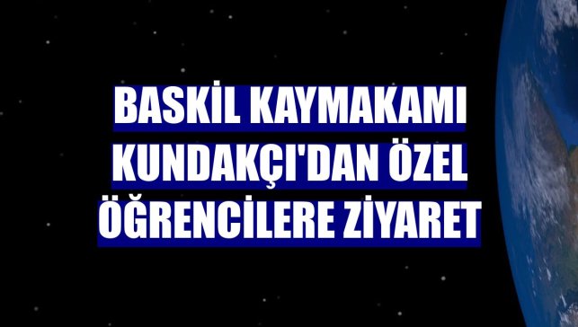 Baskil Kaymakamı Kundakçı'dan özel öğrencilere ziyaret