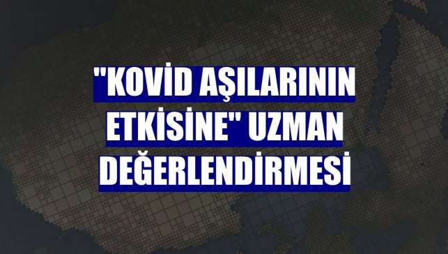 "Kovid aşılarının etkisine" uzman değerlendirmesi