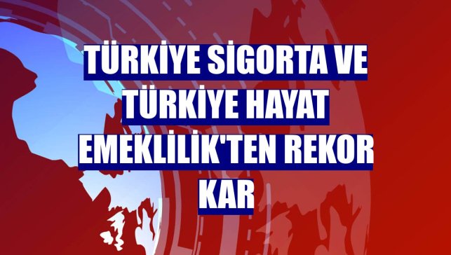 Türkiye Sigorta ve Türkiye Hayat Emeklilik'ten rekor kar