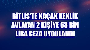 Bitlis'te kaçak keklik avlayan 2 kişiye 63 bin lira ceza uygulandı