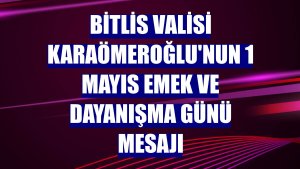 Bitlis Valisi Karaömeroğlu'nun 1 Mayıs Emek ve Dayanışma Günü mesajı