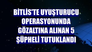 Bitlis'te uyuşturucu operasyonunda gözaltına alınan 5 şüpheli tutuklandı